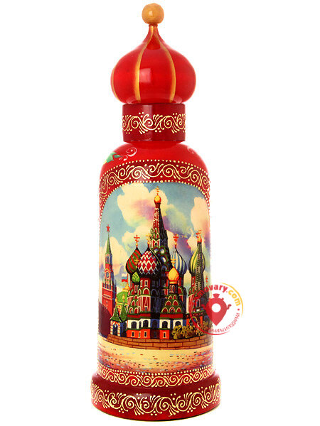 Штоф "Москва Златоглавая на красном фоне"